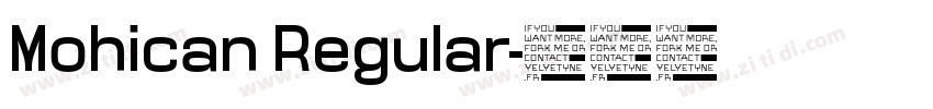 Mohican Regular字体转换